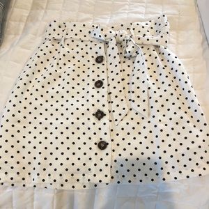 VICI black and white polka dot skirt